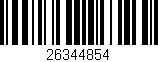 Código de barras (EAN, GTIN, SKU, ISBN): '26344854'