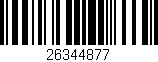 Código de barras (EAN, GTIN, SKU, ISBN): '26344877'