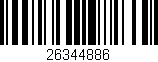 Código de barras (EAN, GTIN, SKU, ISBN): '26344886'