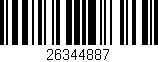 Código de barras (EAN, GTIN, SKU, ISBN): '26344887'