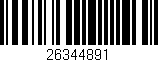 Código de barras (EAN, GTIN, SKU, ISBN): '26344891'