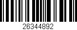 Código de barras (EAN, GTIN, SKU, ISBN): '26344892'