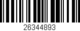 Código de barras (EAN, GTIN, SKU, ISBN): '26344893'