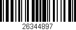 Código de barras (EAN, GTIN, SKU, ISBN): '26344897'
