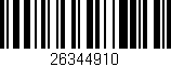 Código de barras (EAN, GTIN, SKU, ISBN): '26344910'