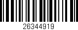 Código de barras (EAN, GTIN, SKU, ISBN): '26344919'