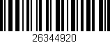 Código de barras (EAN, GTIN, SKU, ISBN): '26344920'