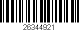 Código de barras (EAN, GTIN, SKU, ISBN): '26344921'