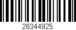 Código de barras (EAN, GTIN, SKU, ISBN): '26344925'
