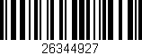 Código de barras (EAN, GTIN, SKU, ISBN): '26344927'