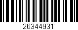 Código de barras (EAN, GTIN, SKU, ISBN): '26344931'