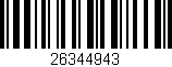 Código de barras (EAN, GTIN, SKU, ISBN): '26344943'
