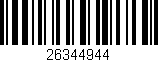 Código de barras (EAN, GTIN, SKU, ISBN): '26344944'