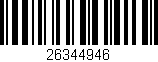 Código de barras (EAN, GTIN, SKU, ISBN): '26344946'