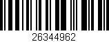 Código de barras (EAN, GTIN, SKU, ISBN): '26344962'