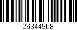 Código de barras (EAN, GTIN, SKU, ISBN): '26344968'