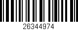 Código de barras (EAN, GTIN, SKU, ISBN): '26344974'