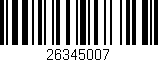 Código de barras (EAN, GTIN, SKU, ISBN): '26345007'