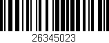 Código de barras (EAN, GTIN, SKU, ISBN): '26345023'