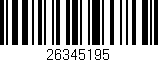 Código de barras (EAN, GTIN, SKU, ISBN): '26345195'