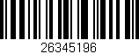 Código de barras (EAN, GTIN, SKU, ISBN): '26345196'