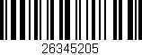 Código de barras (EAN, GTIN, SKU, ISBN): '26345205'