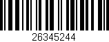 Código de barras (EAN, GTIN, SKU, ISBN): '26345244'