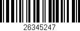 Código de barras (EAN, GTIN, SKU, ISBN): '26345247'