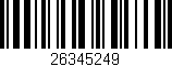 Código de barras (EAN, GTIN, SKU, ISBN): '26345249'