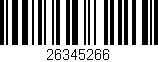 Código de barras (EAN, GTIN, SKU, ISBN): '26345266'