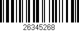 Código de barras (EAN, GTIN, SKU, ISBN): '26345268'