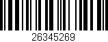 Código de barras (EAN, GTIN, SKU, ISBN): '26345269'