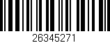 Código de barras (EAN, GTIN, SKU, ISBN): '26345271'