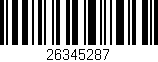 Código de barras (EAN, GTIN, SKU, ISBN): '26345287'