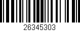 Código de barras (EAN, GTIN, SKU, ISBN): '26345303'