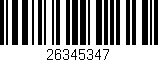 Código de barras (EAN, GTIN, SKU, ISBN): '26345347'