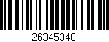 Código de barras (EAN, GTIN, SKU, ISBN): '26345348'