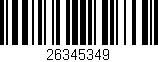 Código de barras (EAN, GTIN, SKU, ISBN): '26345349'