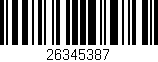 Código de barras (EAN, GTIN, SKU, ISBN): '26345387'