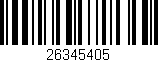 Código de barras (EAN, GTIN, SKU, ISBN): '26345405'