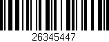 Código de barras (EAN, GTIN, SKU, ISBN): '26345447'