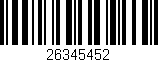 Código de barras (EAN, GTIN, SKU, ISBN): '26345452'