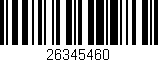Código de barras (EAN, GTIN, SKU, ISBN): '26345460'