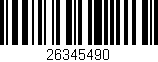 Código de barras (EAN, GTIN, SKU, ISBN): '26345490'