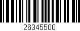 Código de barras (EAN, GTIN, SKU, ISBN): '26345500'