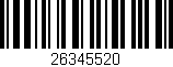Código de barras (EAN, GTIN, SKU, ISBN): '26345520'
