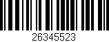Código de barras (EAN, GTIN, SKU, ISBN): '26345523'