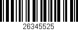 Código de barras (EAN, GTIN, SKU, ISBN): '26345525'