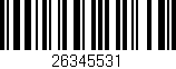 Código de barras (EAN, GTIN, SKU, ISBN): '26345531'