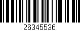 Código de barras (EAN, GTIN, SKU, ISBN): '26345536'